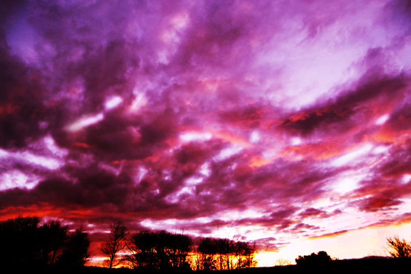 Sunset on the mountain