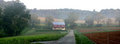 Farm on a Misty Morning