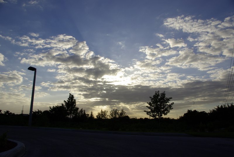 Sunset Behind Clouds