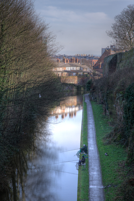 A picture of the canal in Chester, England