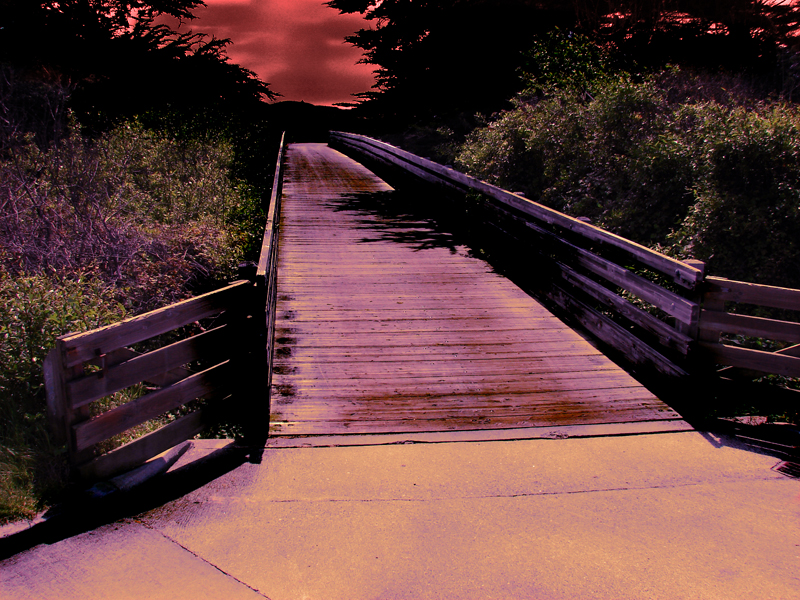 Bridge Edit Red Sky