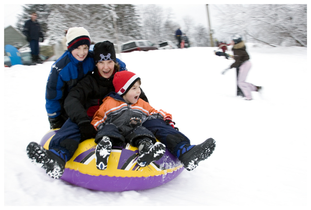 Tobogganing on January 1