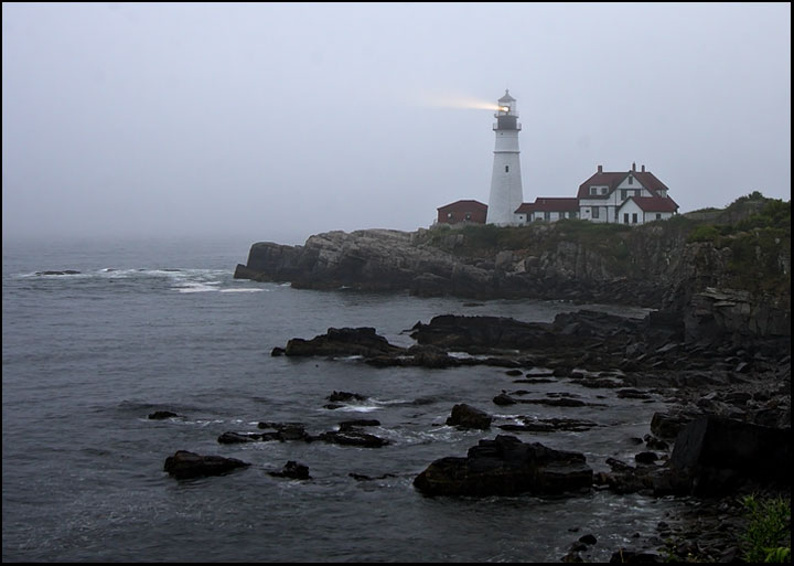 Portland Light in the Fog