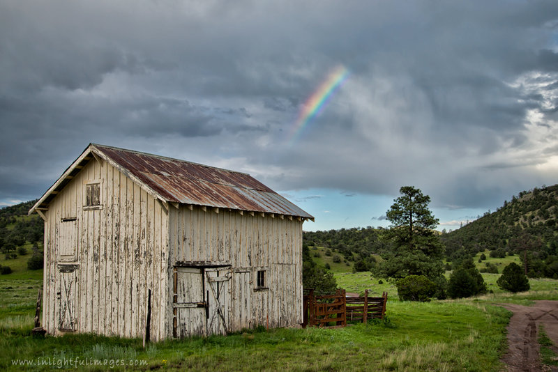 Barn and Rainbow