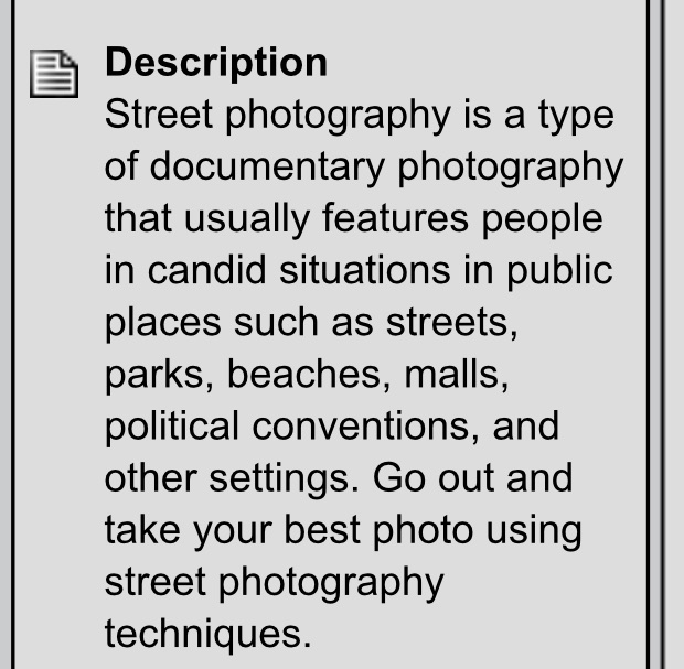 Street Photography VIII Challenge Results