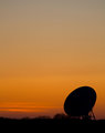 Radio Telescope at Sunset