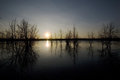 Sunset on small lake