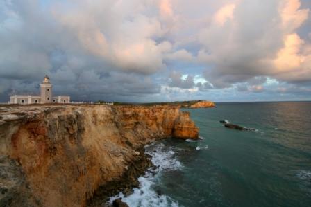 Cabo Rojo lighthouse at sunset