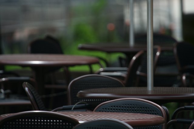 Stood up.