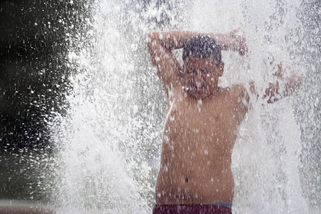 Boy enjoying the water