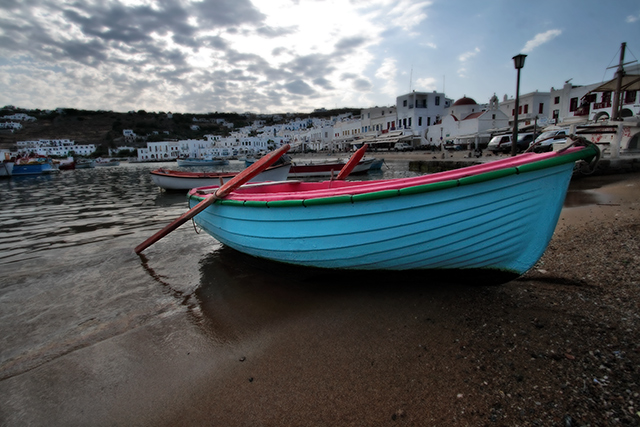 Beached boat