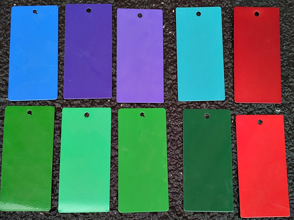 Powder coating colors