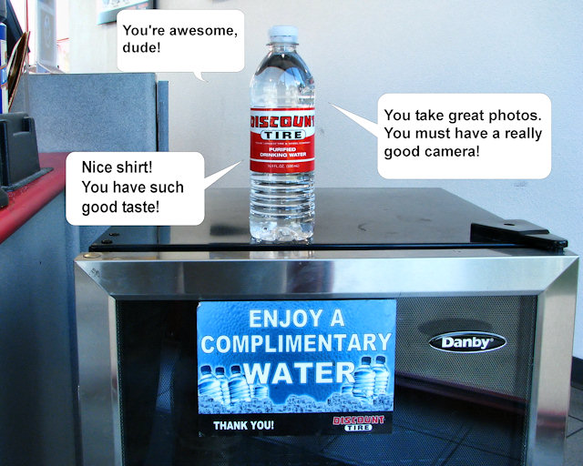 Complimentary water