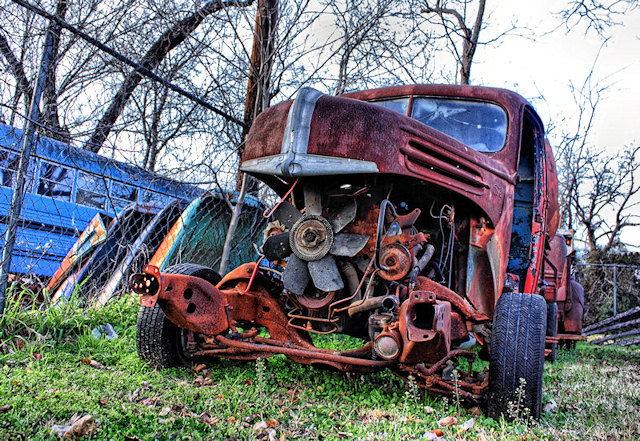 Similarly made, Similarly sold. In a motorcade. Abandoned when they're old