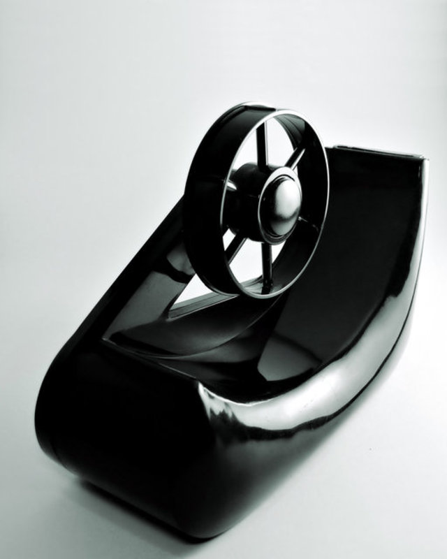 A Black Tape dispenser on white background.