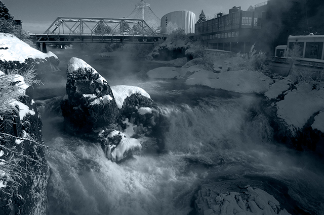 Spokane Falls at 6 Degrees