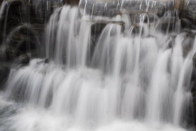 small waterfall in park