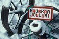 Hauskaa Joulua (Merry Christmas in Finnish)-Steel Wagon Wheels