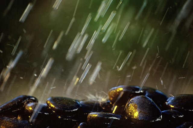 Rain on Black Rocks