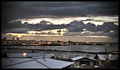 winter sunset in reykjavik
