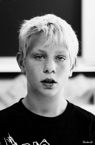 Behind gray eyes  B&W
