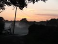Farm gate sunset