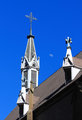 Moon Over Loretto Chapel - Santa Fe, New Mexico