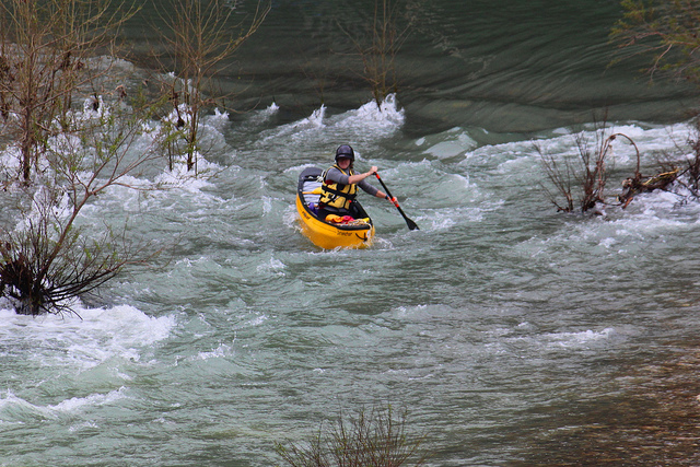 Canoeist in Whitewater