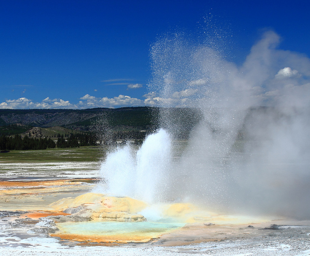 Fountain Geyser Eruption - Yellowstone National Park