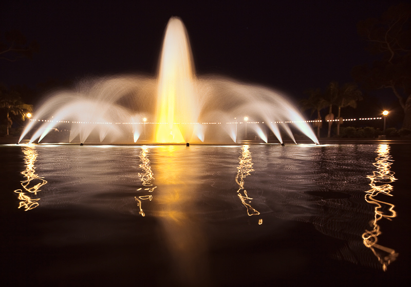 Late night fountain