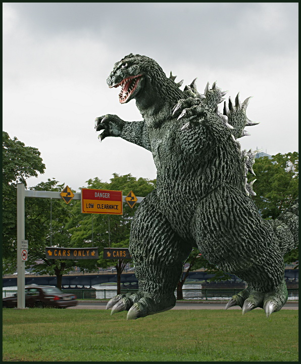 Having Never Learned English, Godzilla  Tends to Ignore Traffic Signs