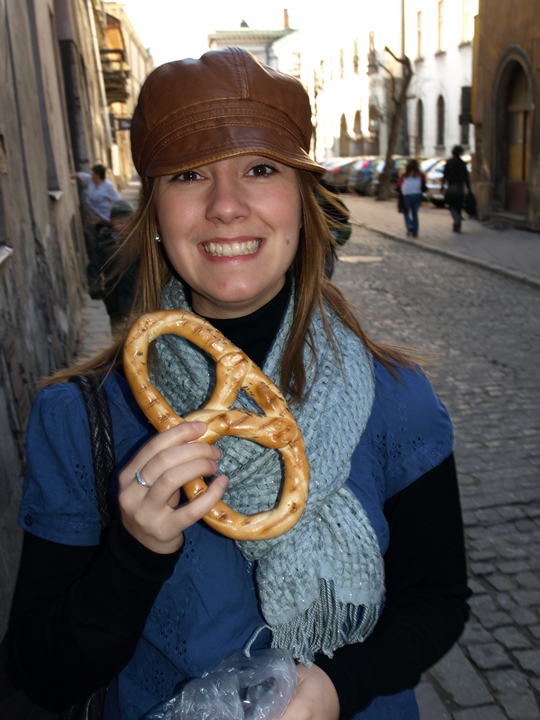 Pretzels in Krakow, Poland