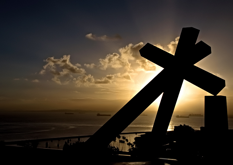 fallen cross monument
