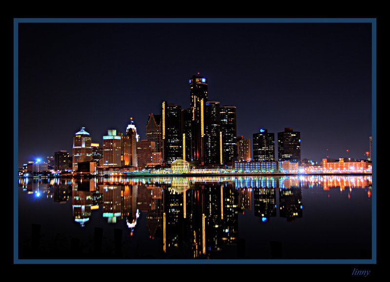 Detroit skyline hdr