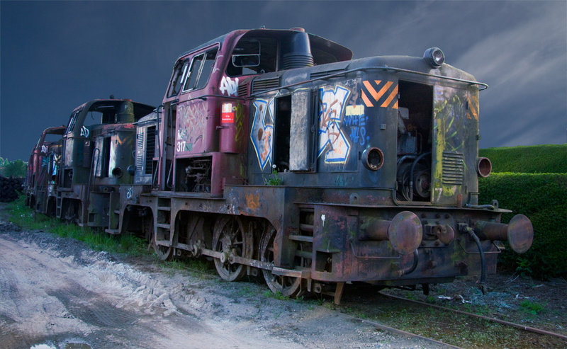An old danish switch train