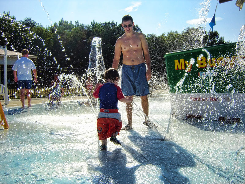 Fun at the spray park