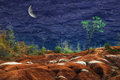 Rocky Night in the Badlands