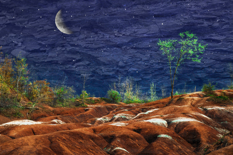 Rocky Night in the Badlands
