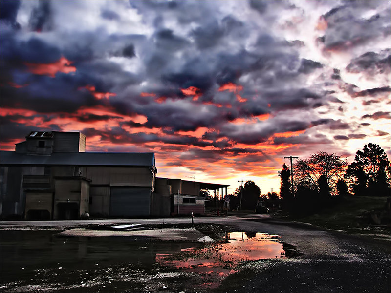 Rural Industrial Sunset