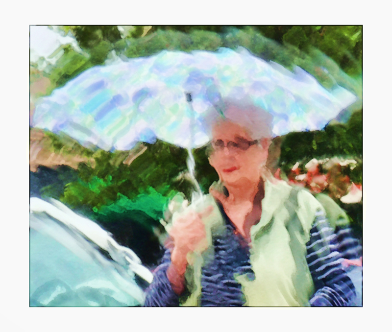 Lady With a Floral Umbrella