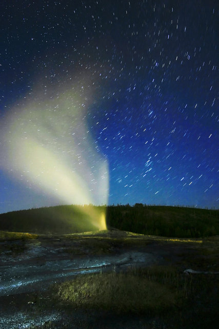 Old Faithful Dancing with the North Star